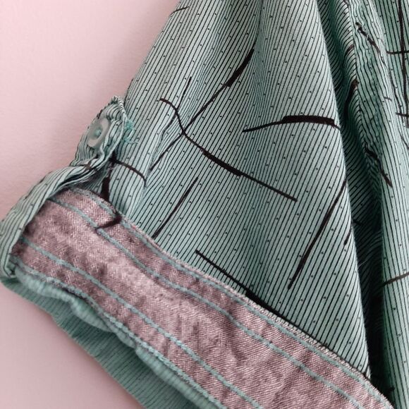 OXYGEN Button Down Casual Shirt Abstract Pattern Green Men's Sz M - Picture 10 of 12